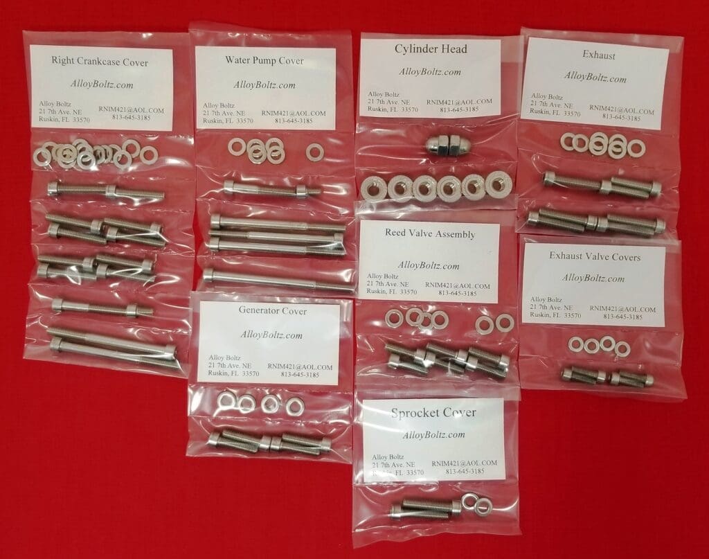 thumbnail image 2 of Stainless Cycle Polished Stainless Steel Bolt & Screw Engine Kit For Honda CR250R 1986-1989 CR250 2 of 3