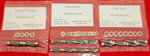HONDA 1980-1983 GL1100 POLISHED STAINLESS STEEL CARB BOLT SCREW KIT