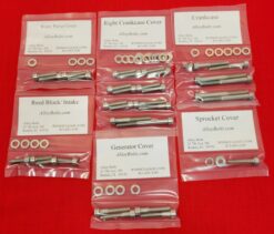 Yamaha YTZ250 1985-1986 Tri-Z 250 Polished Stainless ATV Engine Only Bolt Kit