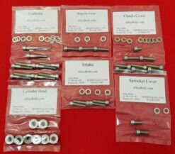 YAMAHA 1980-1983 YZ100 YZ125 IT175 POLISHED STAINLESS STEEL ENGINE BOLT KIT