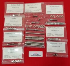 1973-1978 HONDA XR75 POLISHED STAINLESS STEEL ENGINE BOLT KIT