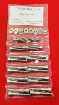 SUZUKI 1976-1979 GS750 8 VALVE POLISHED STAINLESS STEEL CYLINDER HEAD COVER BOLT KIT