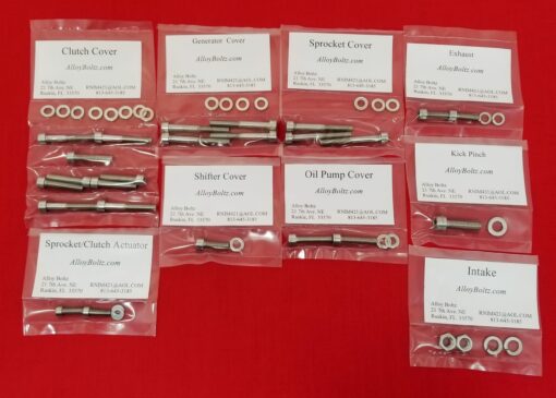 YAMAHA 1968-1973 DT1 DT2 DT3 POLISHED STAINLESS STEEL ENGINE BOLT KIT