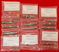 TRIUMPH 1960-1974 T90, T100 POLISHED STAINLESS STEEL ENGINE BOLT KIT