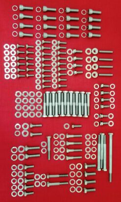 FORD 351 WINDSOR 351W SBF STAINLESS STEEL ENGINE HEX BOLT KIT (Drivers)