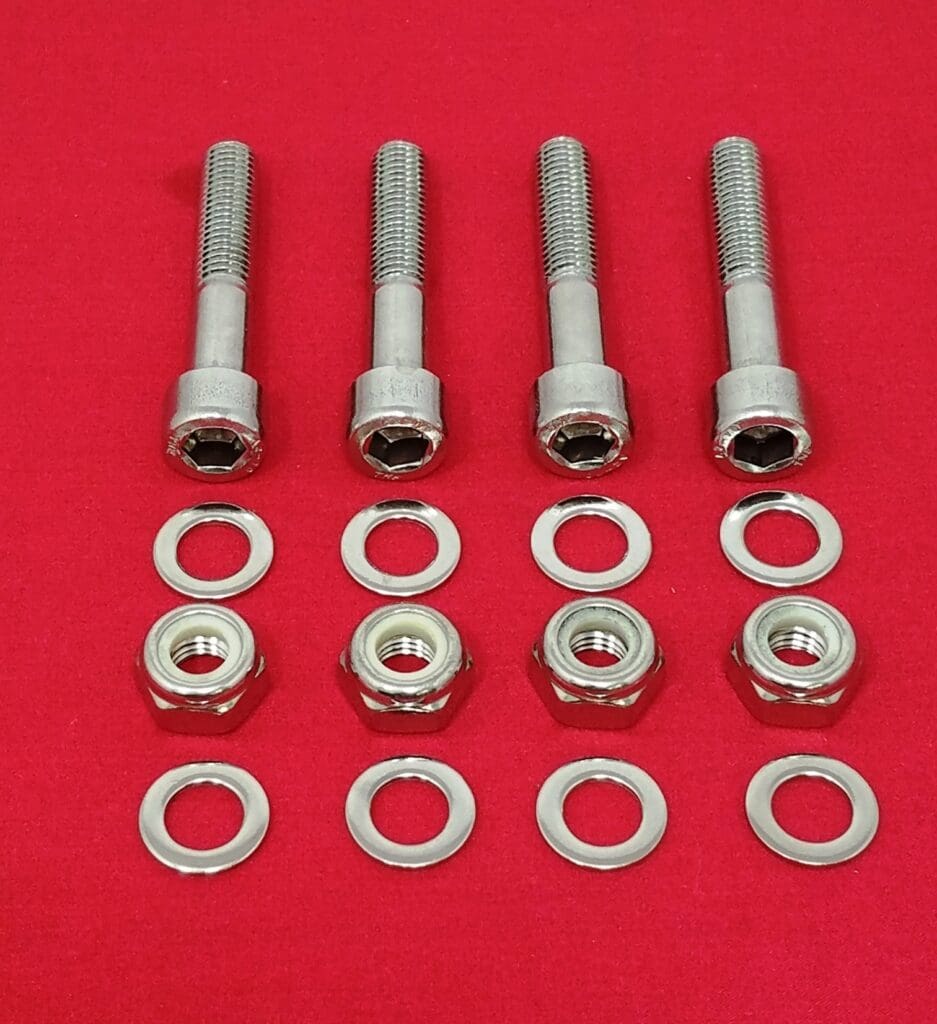 Yamaha Banshee Polished Stainless Steel Front Shock Bolt Kit Alloy Boltz