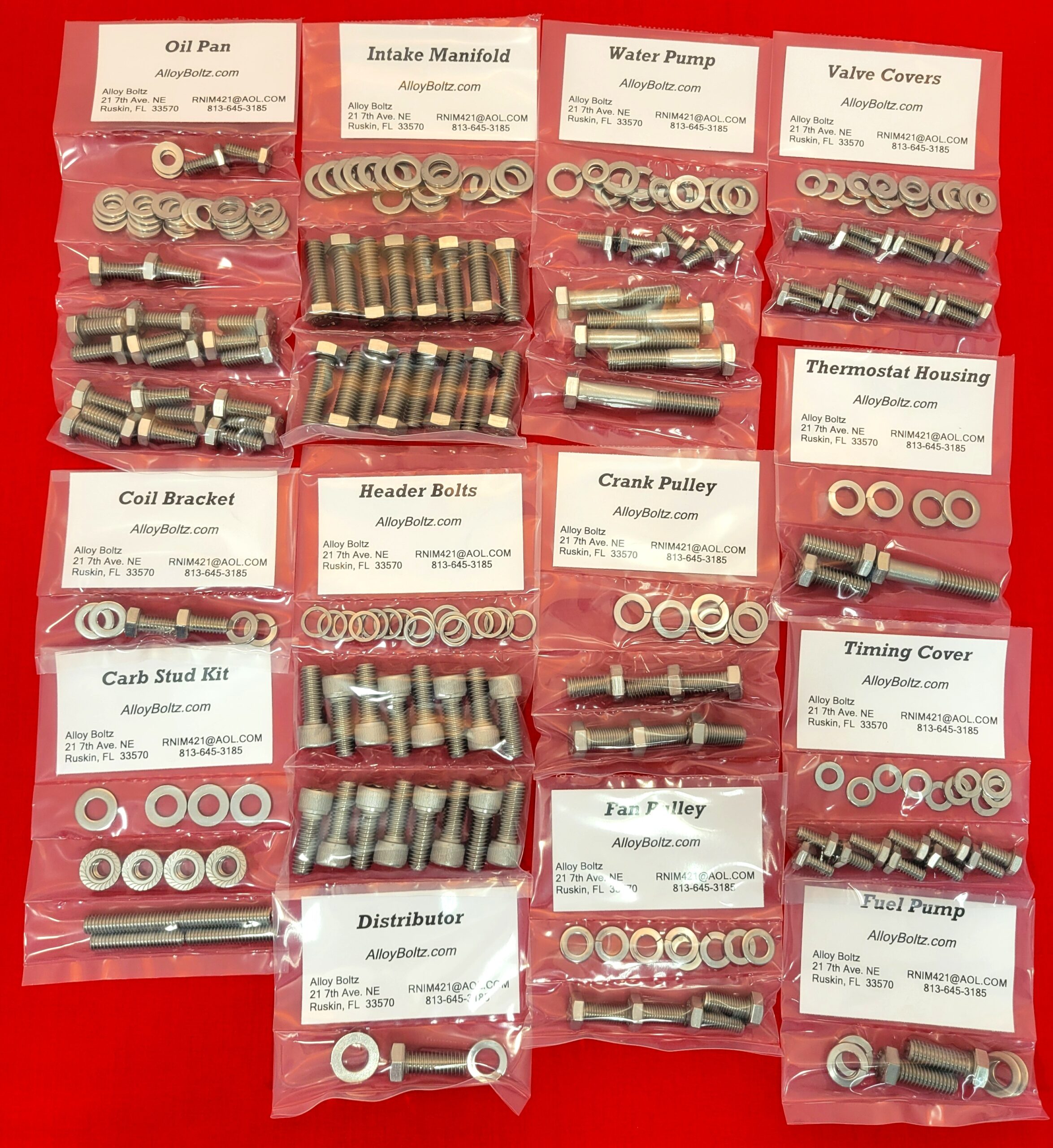 Big Block Chevy BBC 396 402 427 454 Stainless Steel Engine Hex Bolt Kit Set - Image 2