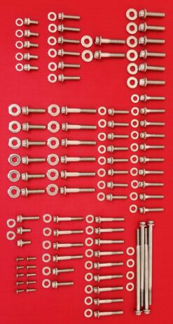 1999 to 2006 Show Polished Stainless Grade 8 ARP FLH-FLT Touring Ultra Road King Street Glide Engine Bolt Kit