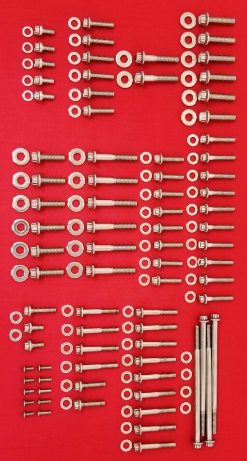 2000-2006 Softail Polished Stainless Grade 8 ARP Engine Bolt Kit