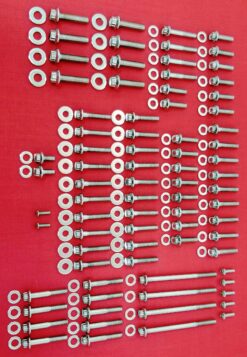 2017 & Up FLH-FLT Touring Ultra Road King Street Glide Milwaukee 8 Polished Stainless Grade 8 ARP Stainless Engine Bolt Kit
