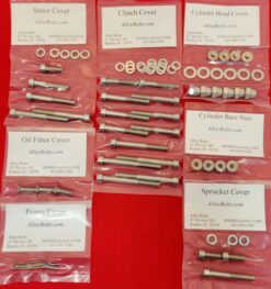 1967-1969 HONDA CL125A SS125A POLISHED STAINLESS STEEL ENGINE BOLT KIT
