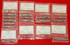 YAMAHA 1987-1988 BW350 BIG WHEEL Polished Stainless Steel Engine Bolt Kit Set