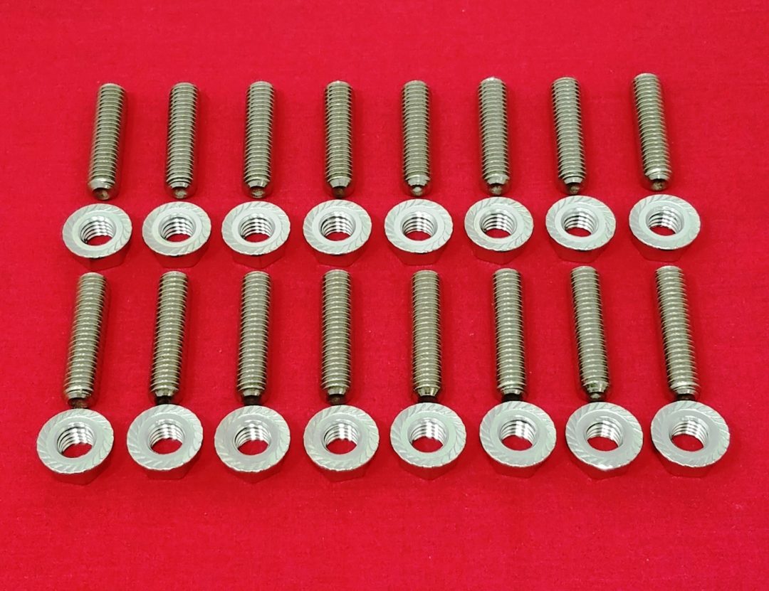SBF SMALL BLOCK FORD 260 289 302 5.0L 351C 351W POLISHED STAINLESS HEADER STUD BOLT KIT Alloy