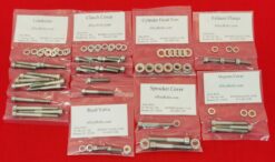 SUZUKI 1980-1981 PE250 POLISHED STAINLESS STEEL ENGINE BOLT KIT