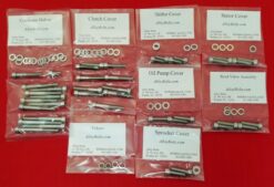 YAMAHA 1974-1983 DT100/ MX100 1990-2000 RT100 POLISHED STAINLESS STEEL ENGINE BOLT KIT