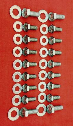 SBC Aluminum Oil Pan Bolt Kit - Stainless Steel For Small Block Chevy 283, 327, 350, 400