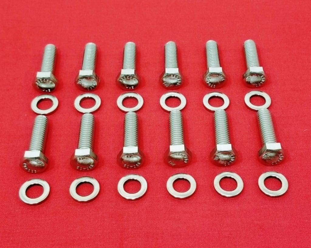 SBC SMALL BLOCK CHEVY 283 305 327 350 400 TPI INTAKE STAINLESS HEX BOLT KIT Alloy Boltz