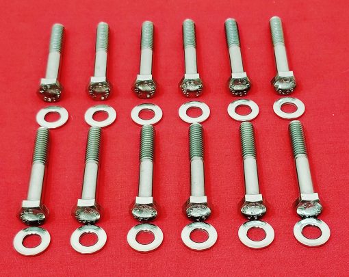 V8 FORD SMALL BLOCK 260 289 302 inlet intake manifold STAINLESS STEEL hex BOLTS