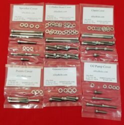SUZUKI 1972-1979 GT380 SEBRING POLISHED STAINLESS STEEL ENGINE BOLT KIT