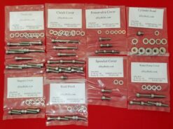 YAMAHA 1982-1985 YZ125 POLISHED STAINLESS STEEL ENGINE BOLT KIT