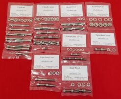 YAMAHA 1989-1993 YZ125 POLISHED STAINLESS STEEL ENGINE BOLT KIT