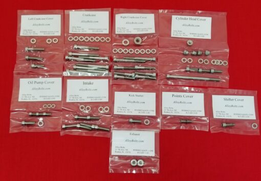 HONDA 1969-1982 CT70 POLISHED STAINLESS ENGINE BOLT KIT