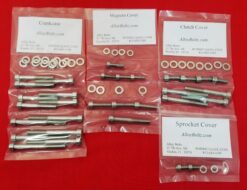SUZUKI 1971-1976 TS185 SIERRA Polished Stainless Steel Engine Bolt Kit Set