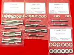 SUZUKI 1977-1981 TS185 SIERRA Polished Stainless Steel Engine Bolt Kit Set
