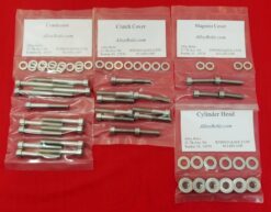 SUZUKI 1977-1981 TS185 SIERRA POLISHED STAINLESS STEEL ENGINE BOLT KIT