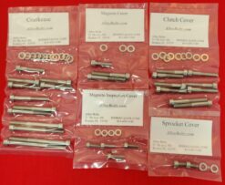 SUZUKI 1973-1977 TS100 TC100 POLISHED STAINLESS STEEL ENGINE BOLT KIT