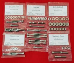 SUZUKI 1978-1979 PE175 POLISHED STAINLESS STEEL ENGINE BOLT KIT