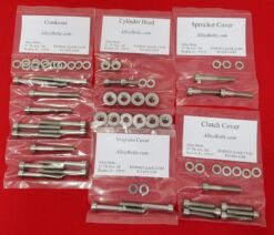 SUZUKI 1980-1984 PE175 POLISHED STAINLESS STEEL ENGINE BOLT KIT