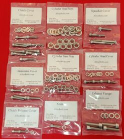 SUZUKI 1973-1978 GT185 POLISHED STAINLESS STEEL ENGINE BOLT KIT