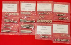 SUZUKI 1978-2000 DS80 POLISHED STAINLESS STEEL ENGINE BOLT KIT
