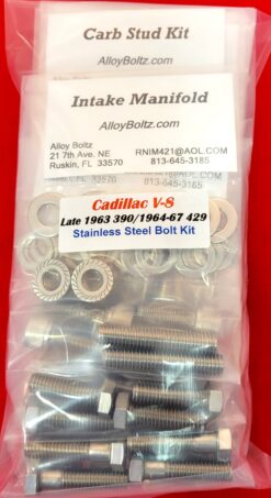 Alternative view of Cadillac Late 390-429 Stainless Steel Engine Hex Bolt Kit