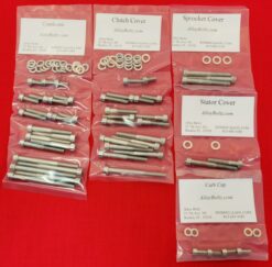KAWASAKI 1970-1971 F5 1972-1975 F9 BIGHORN POLISHED STAINLESS STEEL ENGINE BOLT KIT