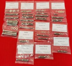 KAWASAKI 1987-2023 KLR650 KL650 POLISHED STAINLESS ENGINE BOLT SCREW KIT SET