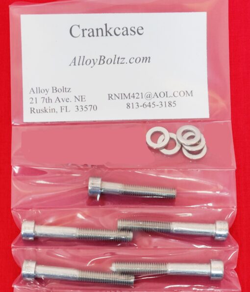1987-2006 SUZUKI LT80 Polished Stainless Crankcase Halves Only Bolt Kit