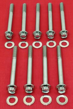 1991-2003 Sportster Polished Grade 8 ARP Stainless Case Bolt Kit