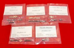 1983-2006 HARLEY CV POLISHED STAINLESS ALLEN CARB BOLT KIT