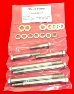 1970 & UP MOPAR SMALL BLOCK SB 273 318 340 360 STAINLESS STEEL WATER PUMP HEX BOLT KIT