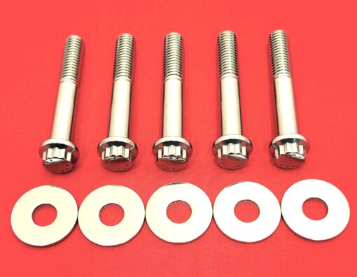 1999-2006 Dyna Show Polished Grade 8 ARP Stainless Rear Pulley Bolt Kit
