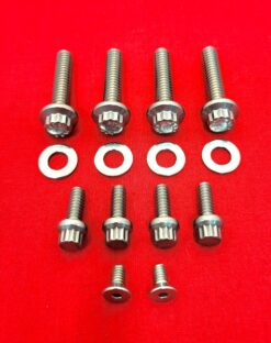 1996-2013 Show Polished Stainless Harley Touring Switches & Control Levers ARP 12pt Bolt Kit